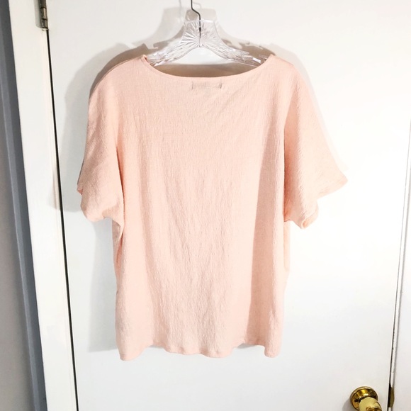 Marled by Reunited Clothing Blush Pink Twist Top - Picture 2 of 6